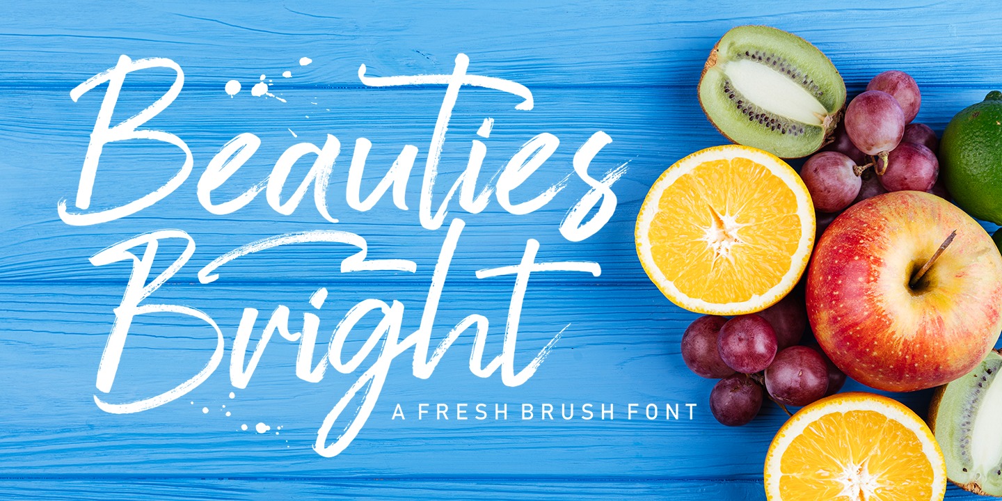 Ejemplo de fuente Beauties Bright Bright Swash